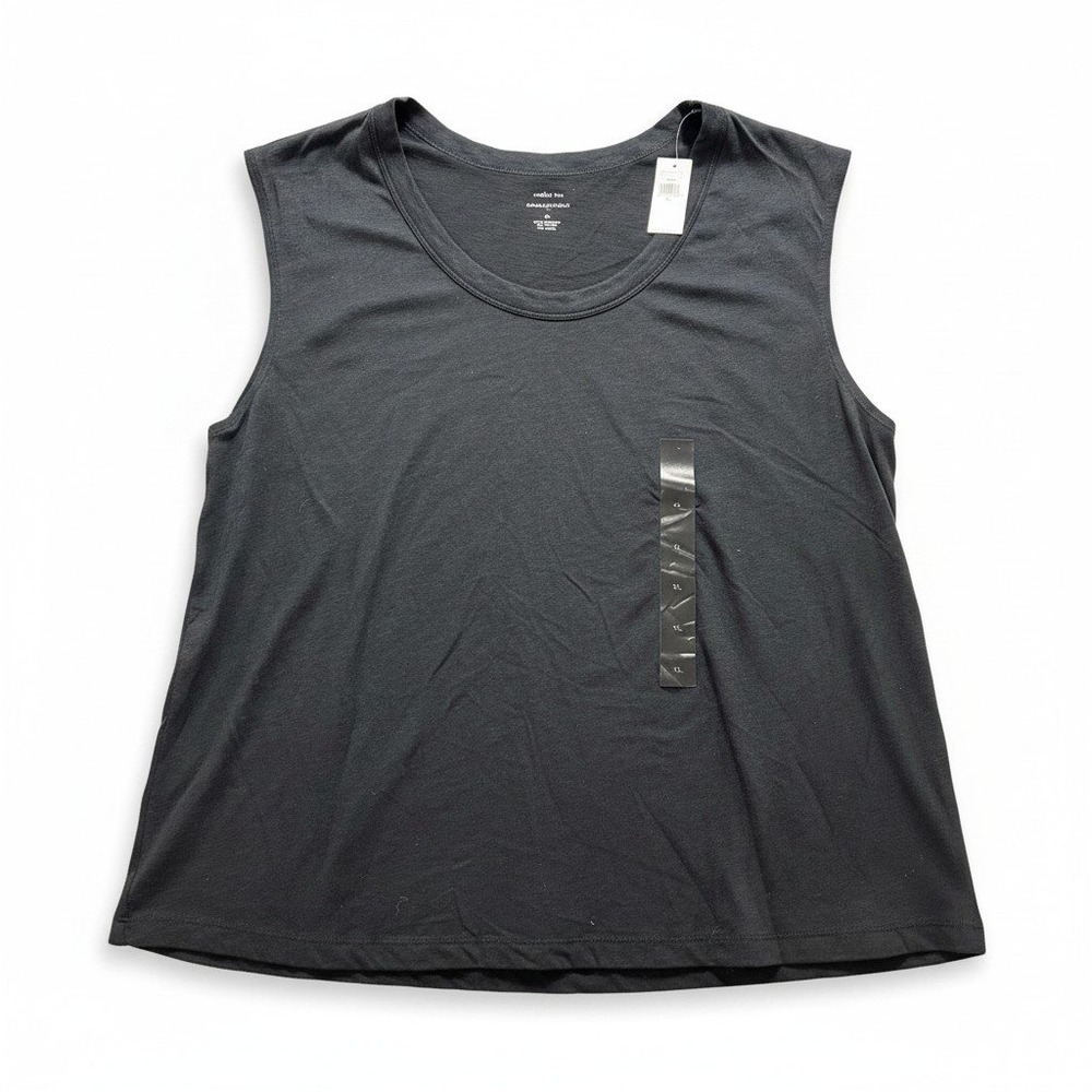 Banana Republic XL Black Womens Malibu Tee Tank Top Casual Athleisure Soft Basic